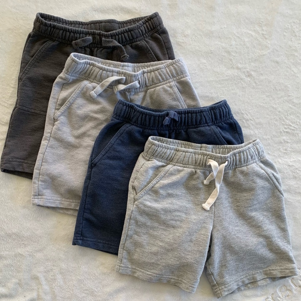 Lot of 4 knit pull-on shorts - 5T